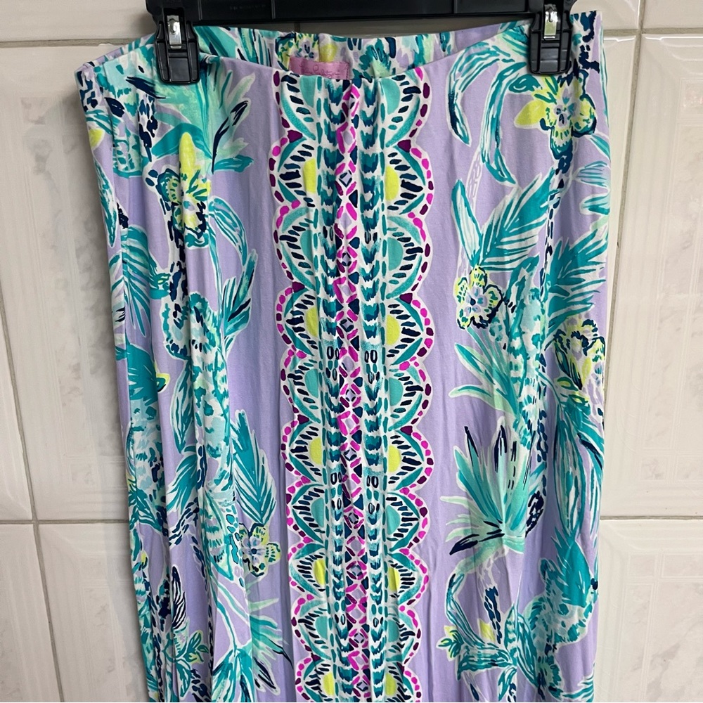 Lilly Pulitzer Suri Maxi Skirt Large It’s Impawsible Kola Bear - Picture 3 of 8